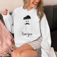 French Teacher Halloween Bonjour Ghost Unisex Hoodie, funny design