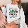 It's Fine We'Re Fine Gnome Pre-K Teacher Christmas Light For Men Women Unisex Hoodie, funny design It's Fine We'Re Fine Gnome Pre-K Teacher Christmas Light For Men Women Unisex Hoodie, funny design