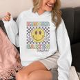 Kindergarten Teacher Team Hippie Smile Face Back To School Unisex Hoodie, funny design