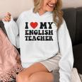 I Love My English Teacher Heart English Language Teachers For Men Women Kids Unisex Hoodie, English Teacher Gifts, funny design I Love My English Teacher Heart English Language Teachers For Men Women Kids Unisex Hoodie, English Teacher Gifts, funny design