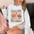 One Thankful Teacher Thanksgiving Groovy Fall Autumn Teacher Unisex Hoodie, Groovy Teacher Gifts, funny design