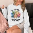 One Thankful Teacher Turkey Pencil Thanksgiving Teachers Unisex Hoodie, funny design