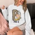 P Is For Pre K Teacher Leopard First Day Of School For Men Women Girls Kids Unisex Hoodie, funny design