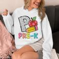 P Is For Pre-K Teacher Pencil Apple Back To School Unisex Hoodie, funny design