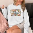 Retro Grovvy Coffee Teach Repeat Teacher Unisex Hoodie, funny design