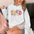Sped Teacher Halloween Ghost Special Education Preppy Fall Unisex Hoodie, funny design Sped Teacher Halloween Ghost Special Education Preppy Fall Unisex Hoodie, funny design
