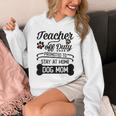 Teacher Off Duty Promoted To Stay At Home Dog Mom Tshirt Men Women Unisex Hoodie, Couple Gifts, funny design