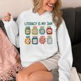 Women Literacy Is My Jam Literacy Teacher Reading Teacher Unisex Hoodie, funny design Women Literacy Is My Jam Literacy Teacher Reading Teacher Unisex Hoodie, funny design