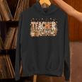 Autumn Pumpkin Thanksgiving Coffee Floral Teacher Fall Unisex Hoodie, gift for family, gift for coworker