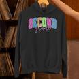 Back To School Neon Checkered Second Grade Colorful Teacher Unisex Hoodie, gift for family, gift for coworker