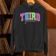 Back To School Neon Checkered Third Grade Colorful Teacher Unisex Hoodie, gift for family, gift for coworker Back To School Neon Checkered Third Grade Colorful Teacher Unisex Hoodie, gift for family, gift for coworker