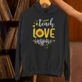 Back To School Teach Love And Inspire Teacher Sunflower Unisex Hoodie, gift for family, gift for coworker