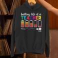 Battery Life Of a Teacher Shirt Thanksgiving Teacher Unisex Hoodie, gift for family, gift for coworker