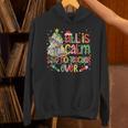 Book Tree All Is Calm Said No Teacher Ever Christmas Unisex Hoodie, gift for family, gift for coworker Book Tree All Is Calm Said No Teacher Ever Christmas Unisex Hoodie, gift for family, gift for coworker
