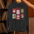 Christmas Teacher Stamps Unisex Hoodie, gift for family, gift for coworker