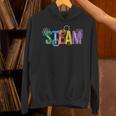 Colorful Steam Letters For Steam Program Teacher And Student Unisex Hoodie, gift for family, gift for coworker Colorful Steam Letters For Steam Program Teacher And Student Unisex Hoodie, gift for family, gift for coworker