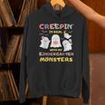 Creepin It Real With Kindergarten Monsters Halloween Teacher Unisex Hoodie, gift for family, gift for coworker