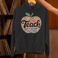 Cute Teacher With Apple Retro Teacher Kids Back To School Unisex Hoodie, gift for family, gift for coworker Cute Teacher With Apple Retro Teacher Kids Back To School Unisex Hoodie, gift for family, gift for coworker