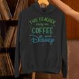 Disney This Teacher Runs On Coffee And Disney Gradient Logo Unisex Hoodie, gift for family, gift for coworker