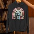 ESL Squad Teacher Crew Team Back To School English Rainbow Unisex Hoodie, Esl Teacher Hoodies, English Teacher Hoodies, gift for family, gift for coworker ESL Squad Teacher Crew Team Back To School English Rainbow Unisex Hoodie, Esl Teacher Hoodies, English Teacher Hoodies, gift for family, gift for coworker