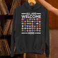 ESL Teacher All Are Welcome Here For Worlds Virtual Teachers Unisex Hoodie, Esl Teacher Hoodies, gift for family, gift for coworker