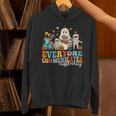 Everyone Communicates Differently Halloween SLP Sped Teacher Unisex Hoodie, gift for family, gift for coworker