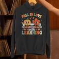 Fall In Love With Learning Shirt Autumn Thanksgiving Teacher Unisex Hoodie, gift for family, gift for coworker