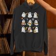 Halloween Ghost Playing Musical Instruments Music Teacher Unisex Hoodie, gift for family, gift for coworker