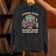 Halloween Teacher Zombie Reading Is Good For Brains Unisex Hoodie, gift for family, gift for coworker