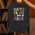 Happy To See Your Face Teacher Retro Back To School Unisex Hoodie, gift for family, gift for coworker