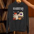 It's A Bootiful Day To Make Art Groovy Art Teacher Halloween Unisex Hoodie, Groovy Teacher Hoodies, gift for family, gift for coworker