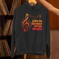 Life Is Better With Music Theory Musician Teacher Notes Clef Unisex Hoodie, gift for family, gift for coworker