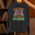 Math Teacher Love Brain Heart Skeleton Hand Zombie Halloween Unisex Hoodie, gift for family, gift for coworker
