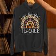 One Thankful Teacher Thanksgiving Rainbow Leopard Fall Unisex Hoodie, gift for family, gift for coworker One Thankful Teacher Thanksgiving Rainbow Leopard Fall Unisex Hoodie, gift for family, gift for coworker