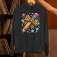 Pencil Leopard Coquette Bow Teacher Life Back To School Unisex Hoodie, gift for family, gift for coworker