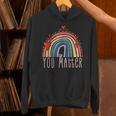 Pretty YOU MATTER Rainbow Positive Message Teachers Kids Unisex Hoodie, gift for family, gift for coworker Pretty YOU MATTER Rainbow Positive Message Teachers Kids Unisex Hoodie, gift for family, gift for coworker
