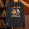 Pumpkin Spice Makes Teacher Nice Retro Fall Spooky Season Unisex Hoodie, gift for family, gift for coworker