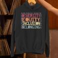 Retro Diversity Equity Inclusion Belonging DEIB Teacher Unisex Hoodie, gift for family, gift for coworker Retro Diversity Equity Inclusion Belonging DEIB Teacher Unisex Hoodie, gift for family, gift for coworker