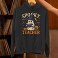 Spooky Teacher Halloween Cute Ghost Pumpkin Reading Women Unisex Hoodie, gift for family, gift for coworker