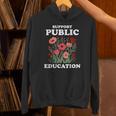 Support Public Education Cute Floral Teacher Red For Ed Unisex Hoodie, gift for family, gift for coworker Support Public Education Cute Floral Teacher Red For Ed Unisex Hoodie, gift for family, gift for coworker