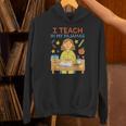 I Teach In My Pajamas Crayon Home School Teacher PJs Unisex Hoodie, gift for family, gift for coworker