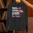 This Teacher Loves Her Flock Teaching Flamingo Girl Unisex Hoodie, gift for family, gift for coworker