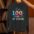 Tie Dye Happy 100th Day Of School Teacher Student 100 Days Unisex Hoodie, gift for family, gift for coworker