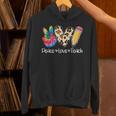 Tie Dye Hippie Peace Love Teach Teacher Appreciation Unisex Hoodie, gift for family, gift for coworker
