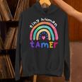 Tiny Human Tamer Watercolor Rainbow Daycare Teacher Unisex Hoodie, gift for family, gift for coworker Tiny Human Tamer Watercolor Rainbow Daycare Teacher Unisex Hoodie, gift for family, gift for coworker