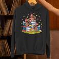 Turkey Reading Books Fall Season Thanksgiving Teacher Book Unisex Hoodie, gift for family, gift for coworker