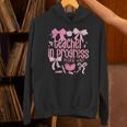 Women Teacher In Progress Coquette Pink Bow Future Teacher Unisex Hoodie, Future Teacher Hoodies, gift for family, gift for coworker