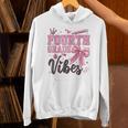 4th Fourth Grade Vibes Back To School Coquette Teacher Girl Unisex Hoodie, 4th Grade Teacher Hoodies, gift for family, gift for coworker