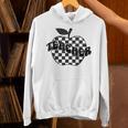 Back To School Checkered Apple Teacher Checkerboard Teacher For Men Women Girls Kids Unisex Hoodie, gift for family, gift for coworker