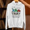 It's Fine We'Re Fine Gnome Pre-K Teacher Christmas Light For Men Women Unisex Hoodie, gift for family, gift for coworker It's Fine We'Re Fine Gnome Pre-K Teacher Christmas Light For Men Women Unisex Hoodie, gift for family, gift for coworker